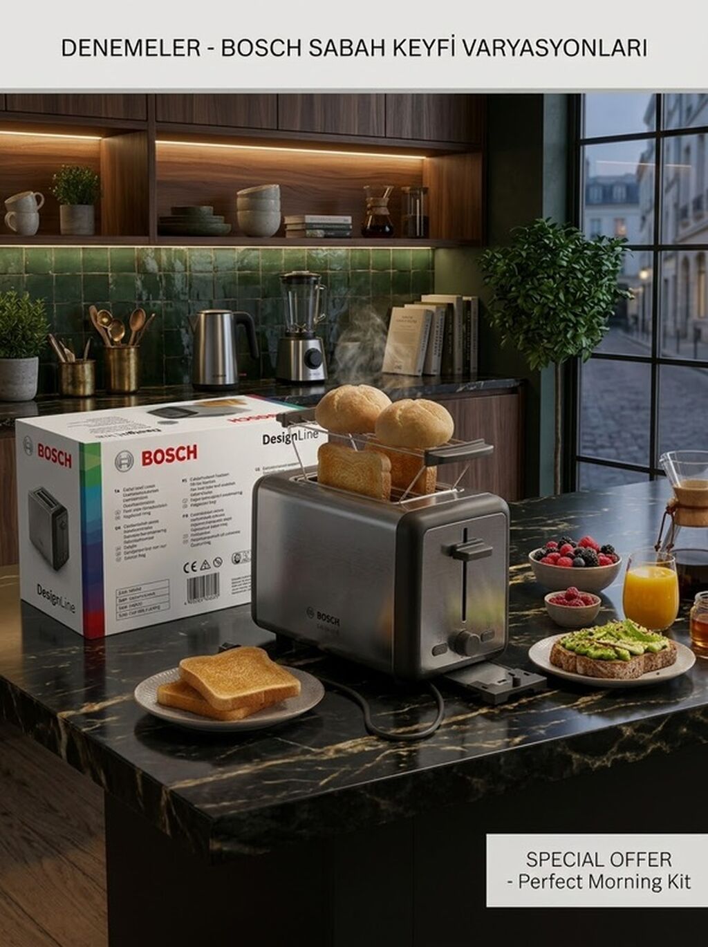Toster Bosch, rəng - Boz, Yeni, Ödənişli çatdırılma — Toster və vaflyasıcı, Bakı