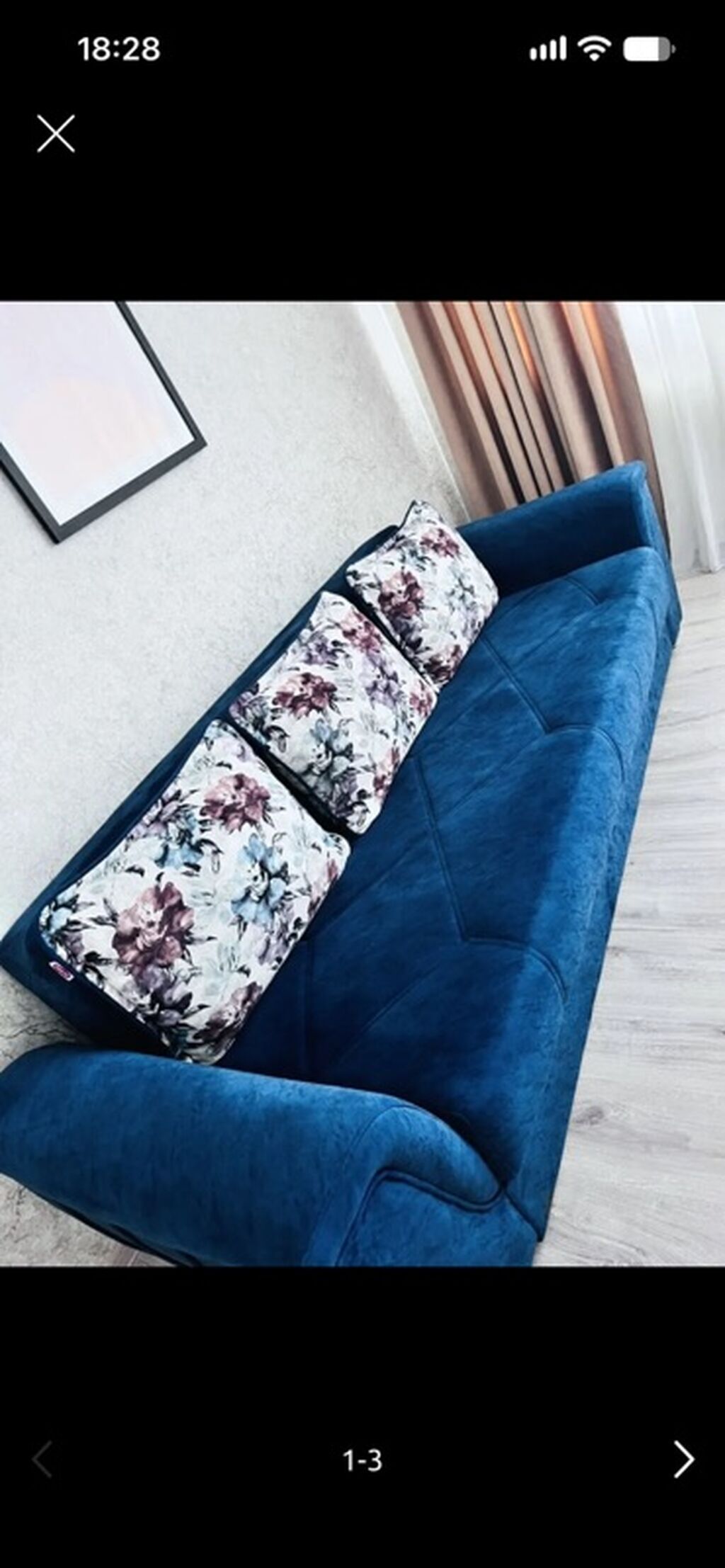 Material: Yumşaq, toxumalı parça (zamşa effekti), dekorativ — Divanlər, Bakı (3)