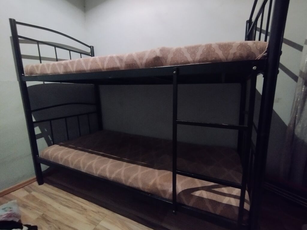 Metall karkaslı iki mərtəbəli çarpayı - Material: qalın divarlı polad — Yataqlar, Bakı (3)