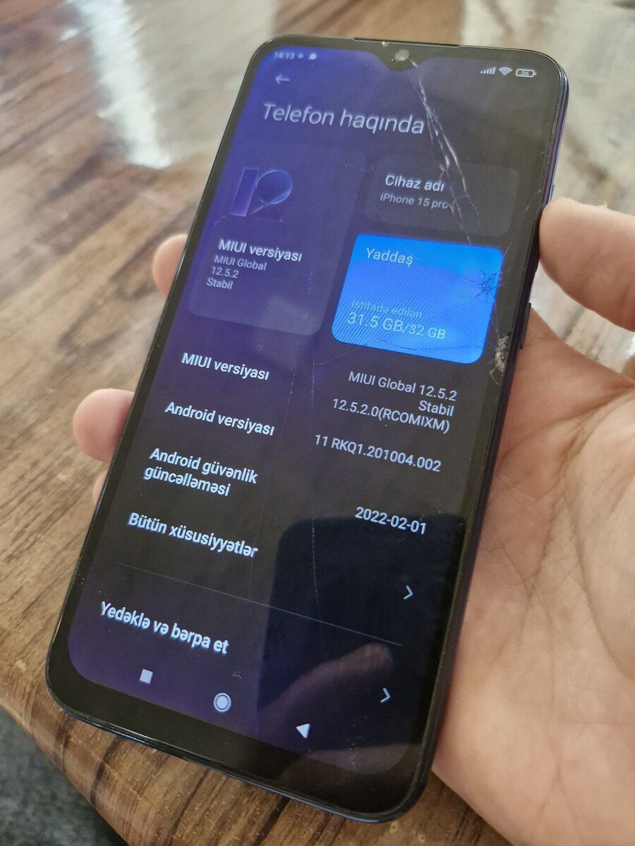 Xiaomi Redmi Note 8 Neptune Blue 32GB/3GB — Smartfonlar, Bərdə (10)