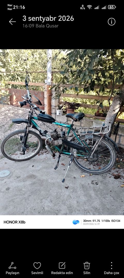 Mopedləşdirilmiş velosiped – benzin mühərrikli - Çərçivə: dağ — 350 ₼ · Bakı · Mopedlər və skuterlər Mopedləşdirilmiş velosiped – benzin mühərrikli - Çərçivə: dağ — Bakı