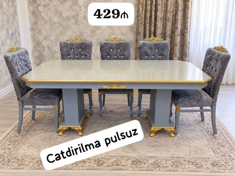 Masa desti satilir 6 stulladir. 430 azn unvan H.Aslanov catdirilma — Bakı