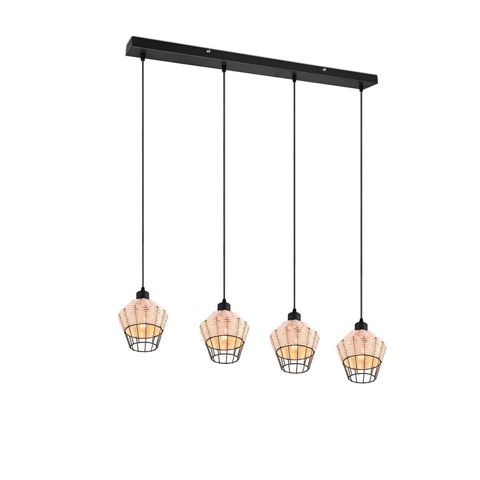 Asma çilçıraq Trio R31264036, 3 lampalı, qızılı baza, şüşə başlıqlar, Ø 50 sm, H: 30 sm — Bakı