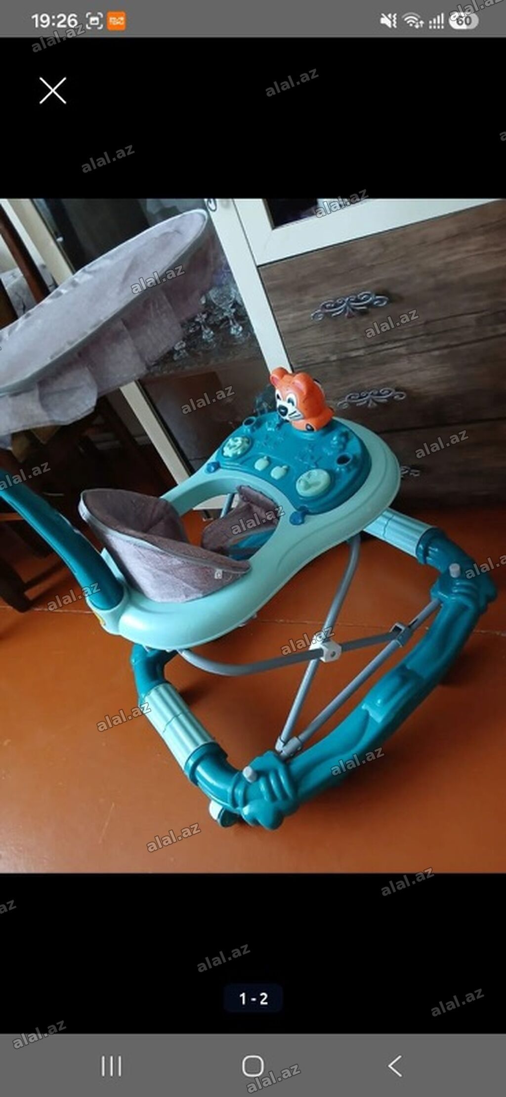 Uşaq gəzdirici (baby walker) - Rəng: mavi/boz tonları - Yumşaq — Yürüyüş qurğuları və tullanma çərşiləri, Bakı