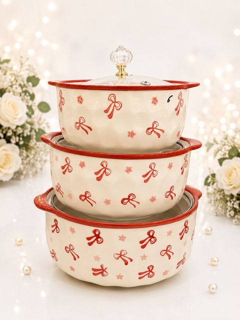 Qida saxlama konteyneri dəsti PH65, 1000 ml/1100 ml/1200 ml, keramika — Bakı