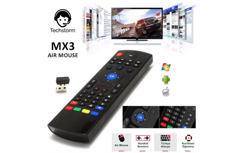 Air mouse MX3 Voice — TV və Video, Bakı (2)