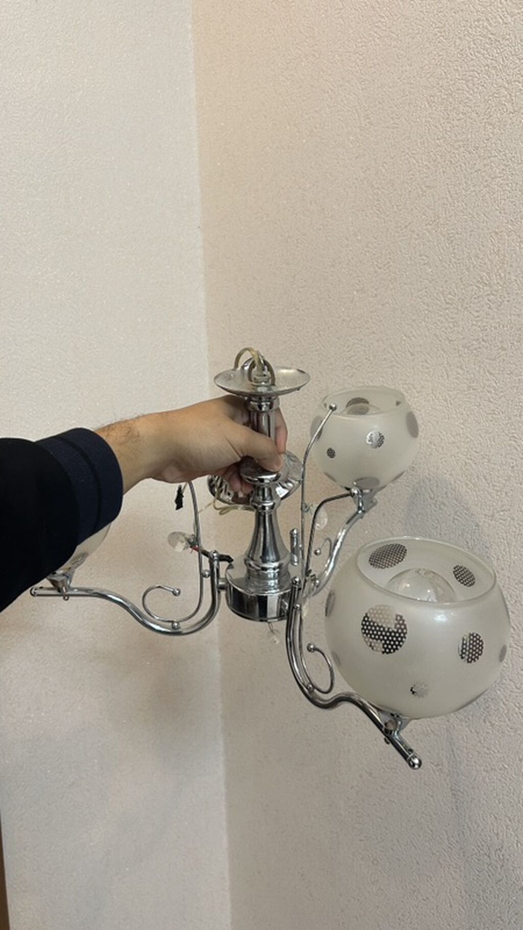 Çılçıraq, 3 lampa, Metal — Tavan is?qlar? v? cilc?raqlar, Gəncə (2)