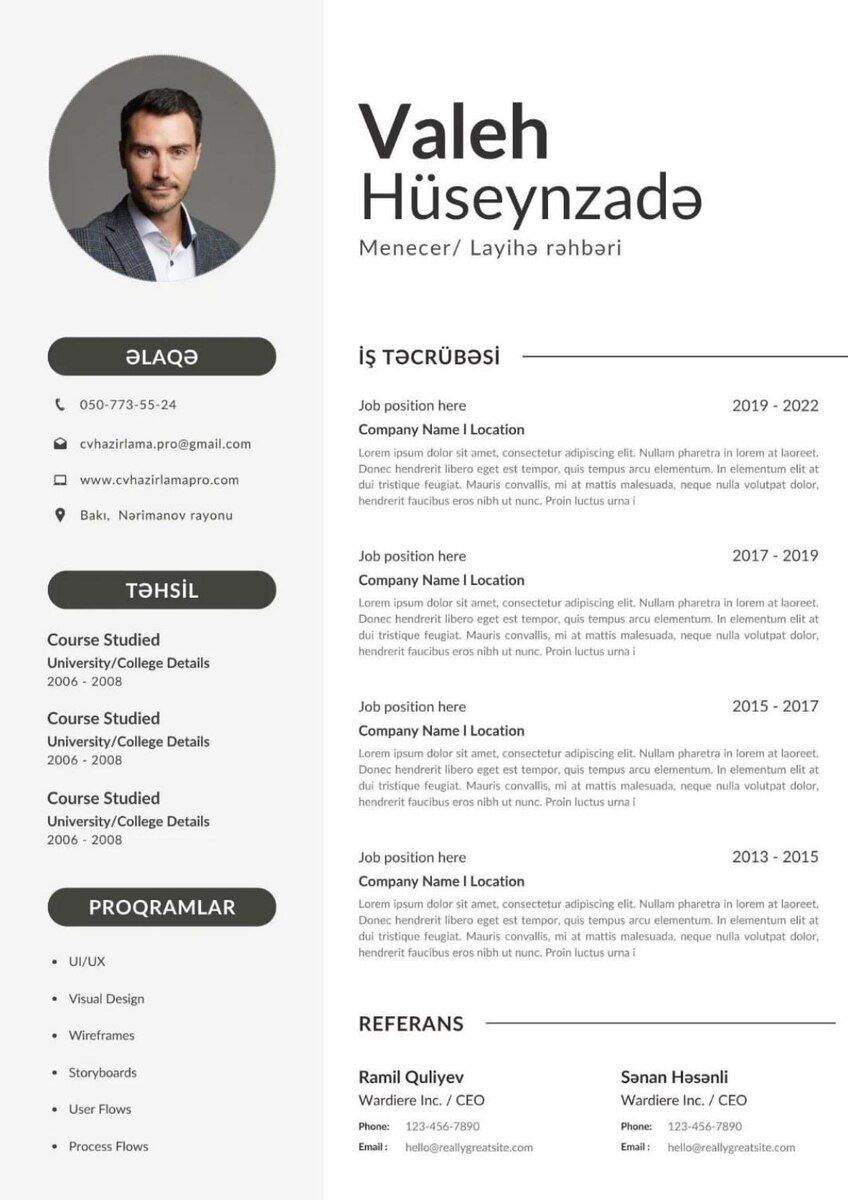 Peşəkar CV hazırlanması — Reklama, IT, marketing, Bakı (4)