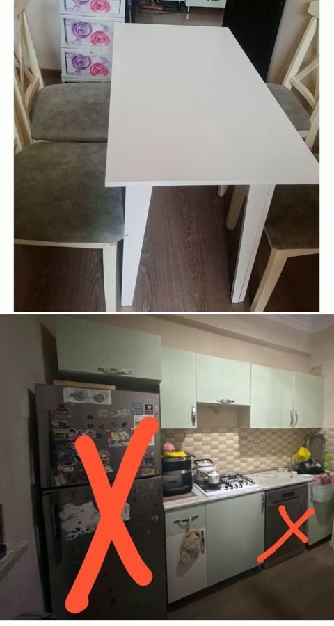*ZB* *Metbex Mebeli* Qiymət *330 AZN* kuxna mebeli Wkaf Stol+4stul — Bakı