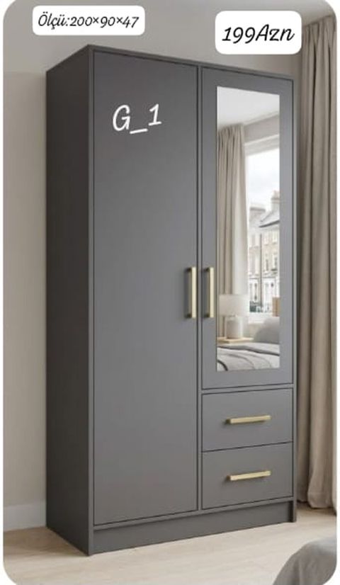 G_1 paltar dolabı - Ölçü: 200 90 47 sm - Qiymət: 199 AZN (şəkildə — Mehdiabad