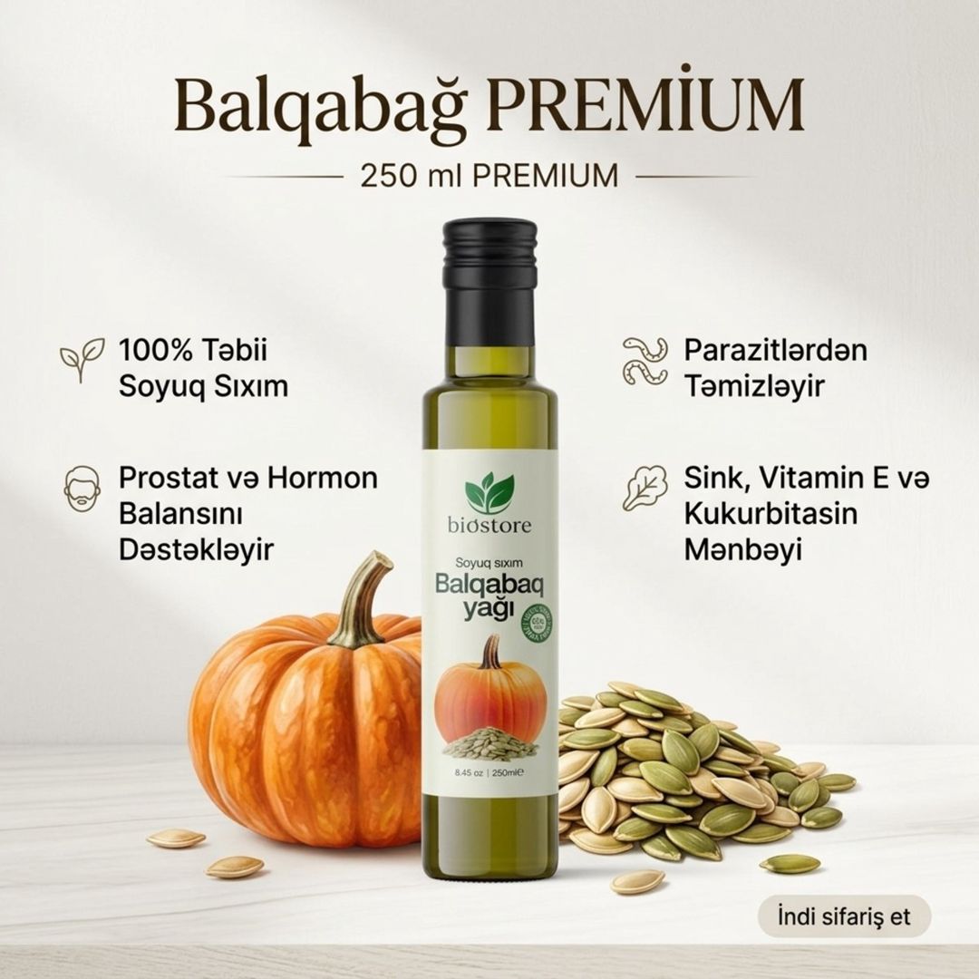 Balqabağ Biostore premium 250 ml — Ərzaq məhsulları, Bakı (2)
