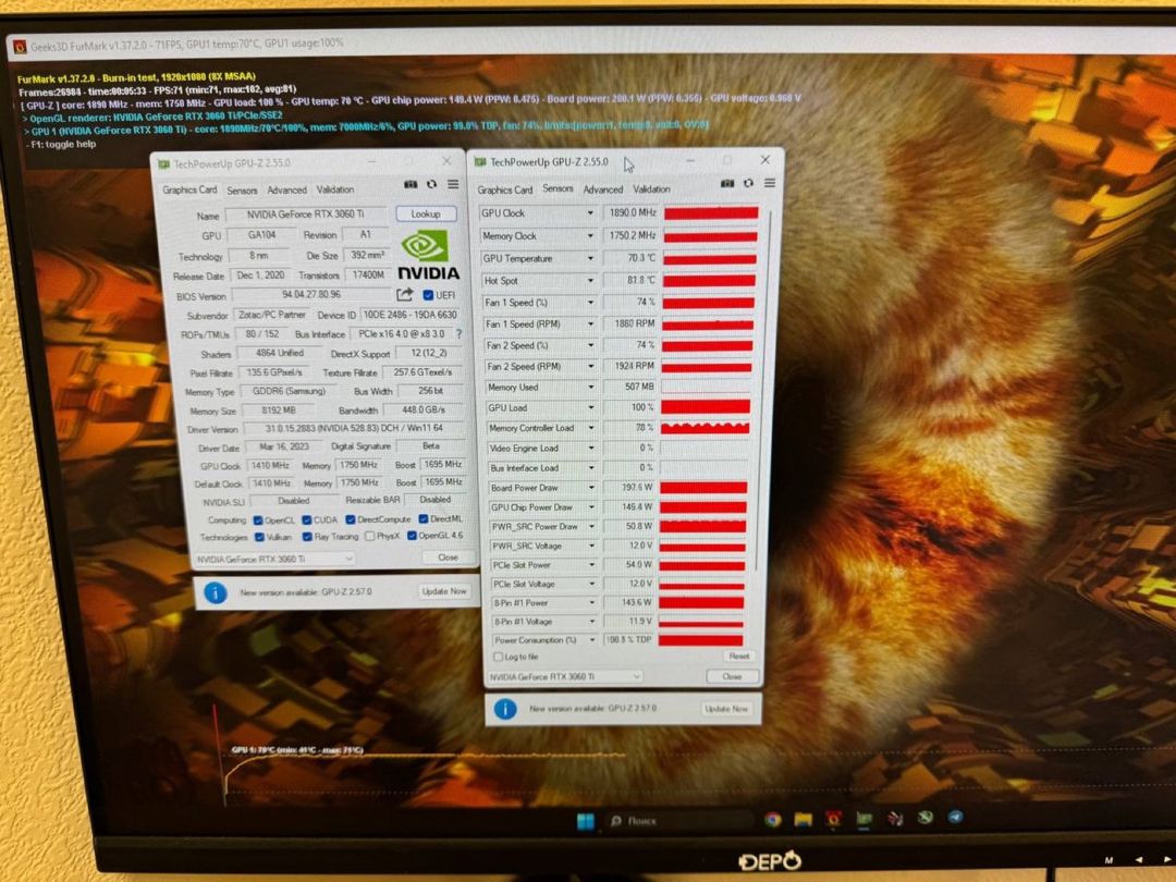 Zotac Gamıng GeForce RTX 3060 Ti Twin Edge 8GB Sam — Kompüterlər və noutbuklar, Bakı (6)