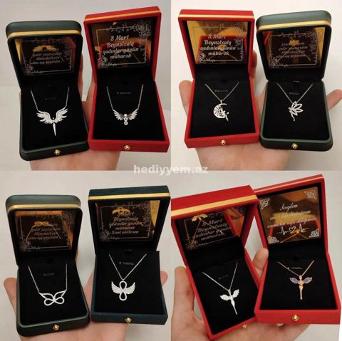Hediyyelik Qab Gumus Sepler №22 — Necklaces and chains