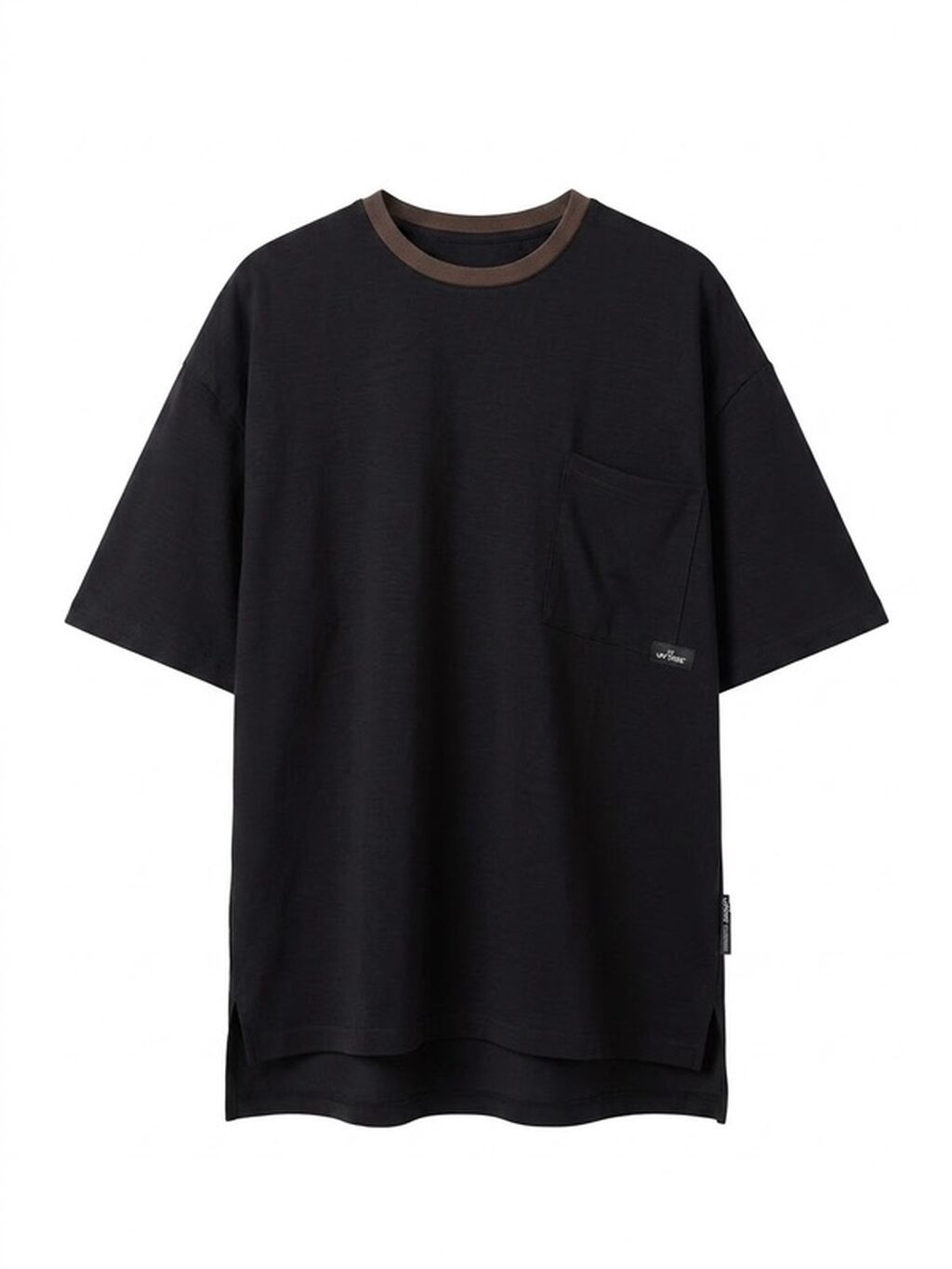 Oversize kişi T‑şörtü – qara - Kəsim: geniş/oversize siluet, enli — Futbolka və polo, Xırdalan