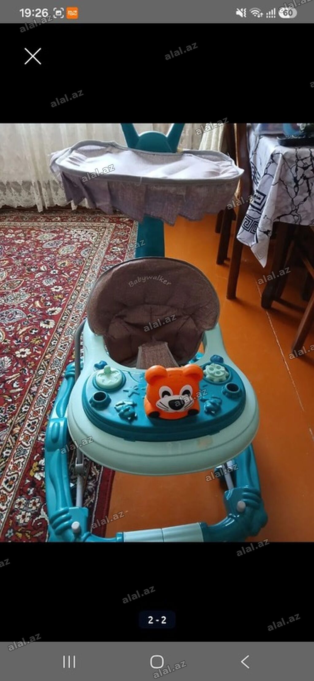Uşaq gəzdirici (baby walker) - Rəng: mavi/boz tonları - Yumşaq — Yürüyüş qurğuları və tullanma çərşiləri, Bakı (2)