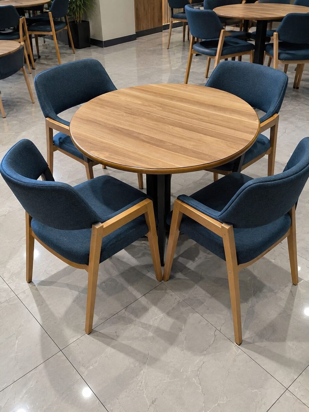 Qonaq otağı üçün, İşlənmiş, Oval masa, 4 stul — Masalar və stullar, Bakı