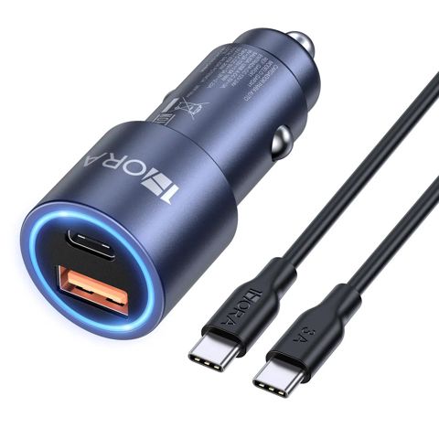 1HORA Fast Charger Auto Charger 38W GAR241 Grey — Bakı