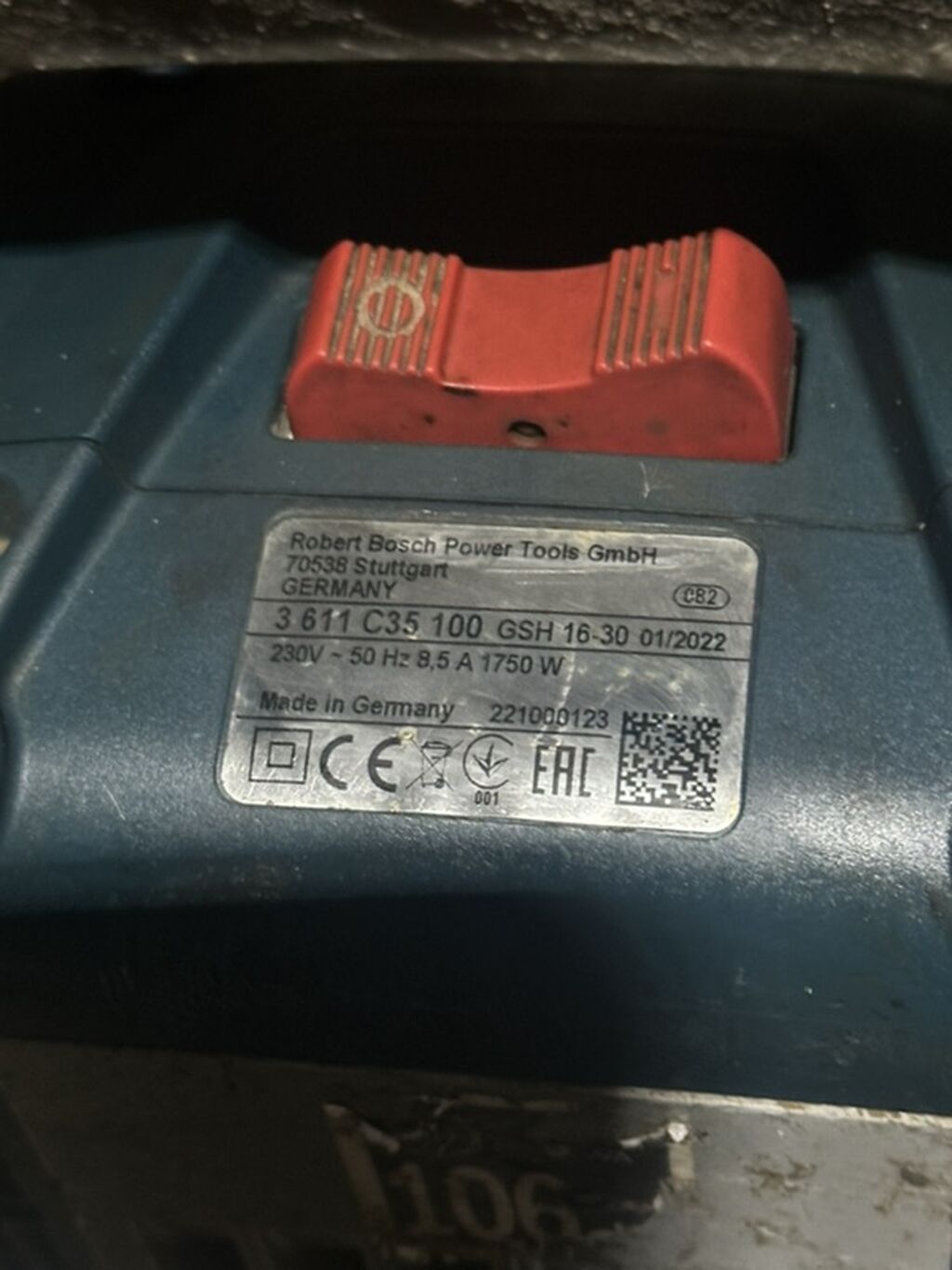 Bosch GSH 16 Professional elektrikli dağıdıcı/çəkic - Brend/model — Perforatorlar, Bakı (3)