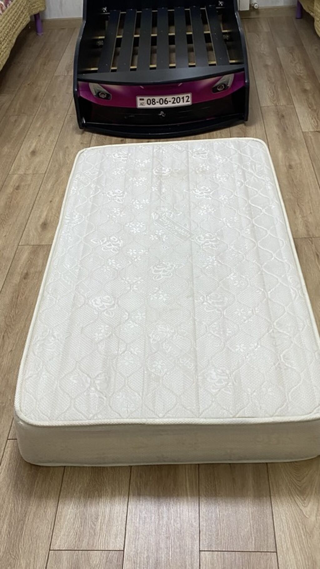 Uşaq çarpayısı – “avtomobil” dizaynlı model - Rəng: bənövşəyi/çəhrayı — Yataqlar, Bakı (3)
