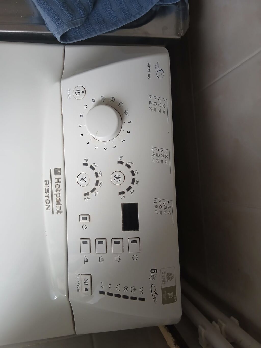 Hotpoint Ariston üstdən yüklənən paltaryuyan maşın - Model: Arxf 109 — Çamaşır maşınları, Bakı (3)