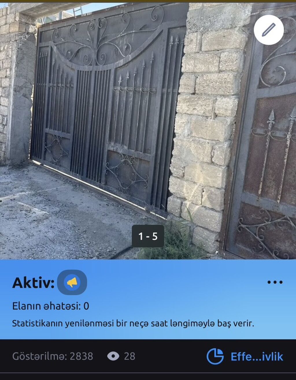 Dəmir qapılar – sürgülü və açılan model - Material: qalın metal/dəmir — Pəncərələr, qapılar, balkonlar, Bakı (3)