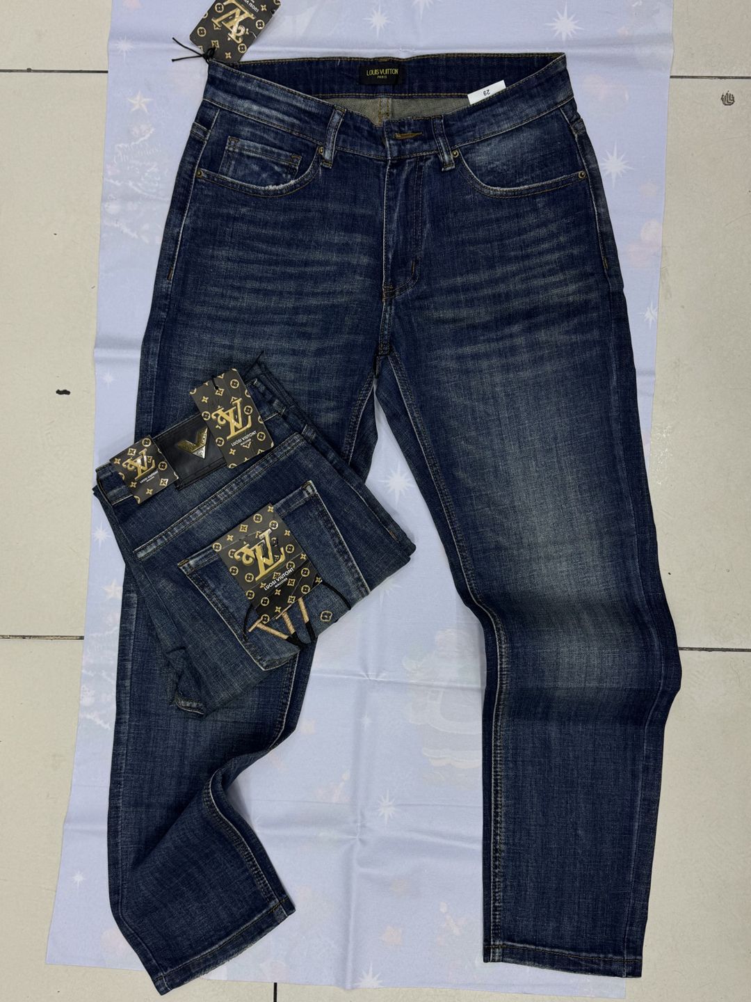 Düz cins kişilər üçün 8058, göy, parça, ölçü 31 — Mallar, Bakı