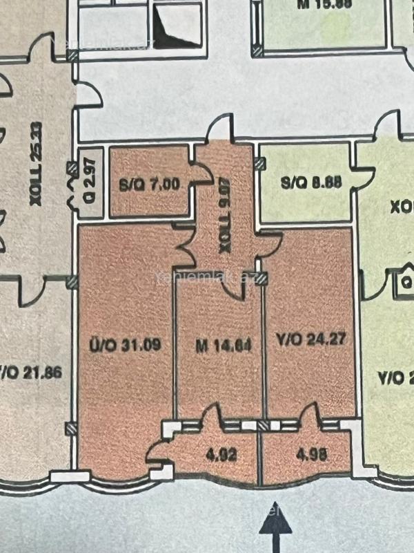 Satılır 3 otaqlı Bina evi menzil (Yeni tikili), 95 m², Nərimanov rayonu — Mənzil, Bakı (9)