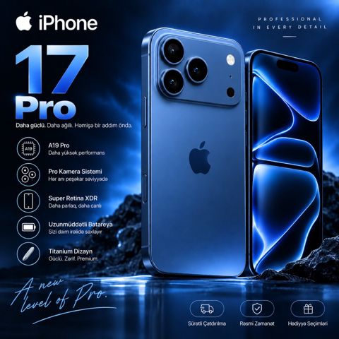 Apple iPhone 17 Pro Deep Blue 256GB/12GB — Bakı