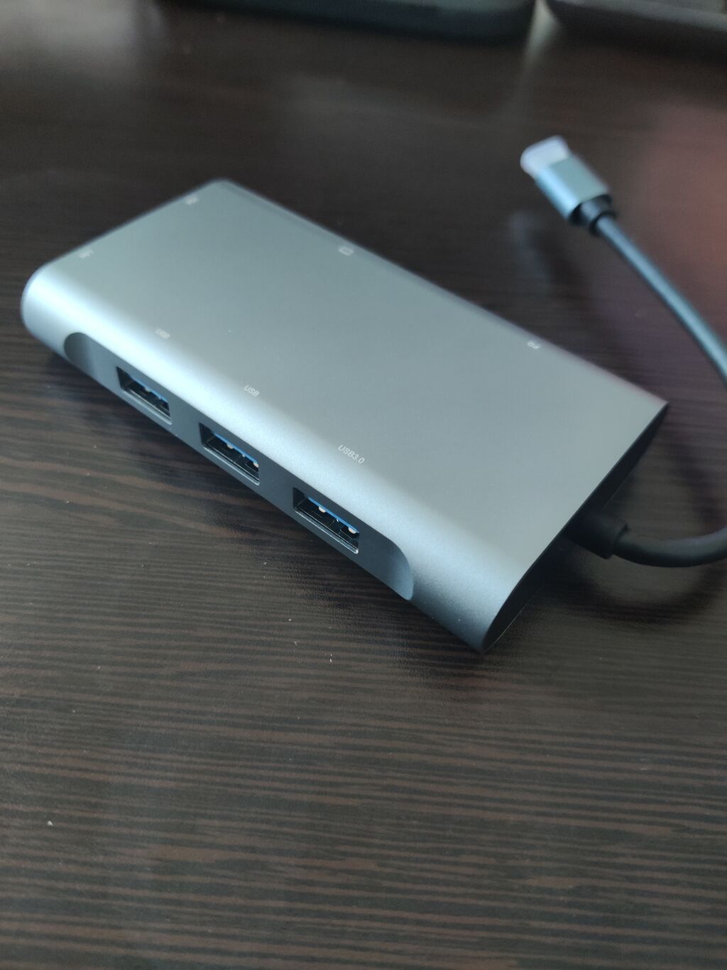 Usb-c çoxportlu HUB/Dok stansiyası Uyğun vaxtlarda metroya çatdırma — Noutbuk aksesuarları, Bakı (2)