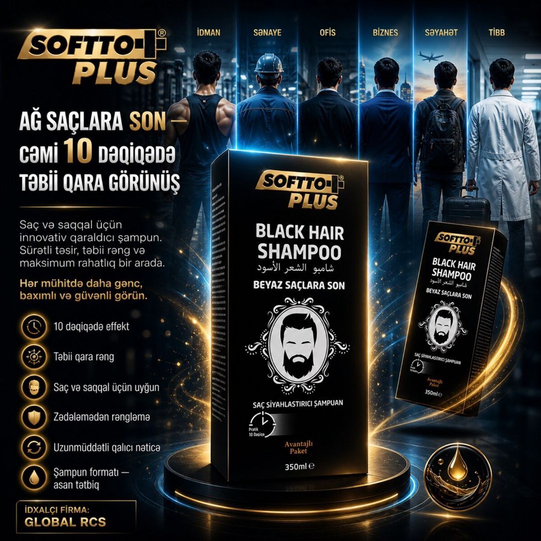 Softto+Plus qara tonlaşdırıcı saç şampunu (350 ml) — Gözəllik və səhiyyə, Bakı (9)