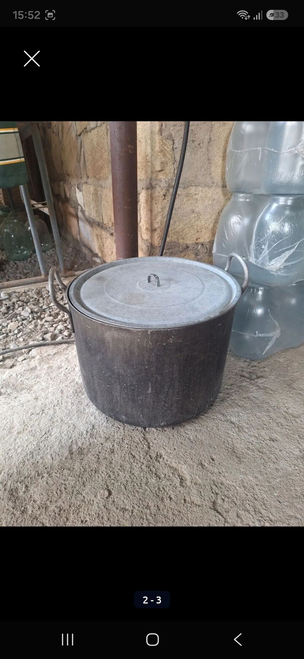 Qazan, rəng - Boz, Alüminium, 5-dən çox l, 24 sm, Alpina, Rusiya — Bişirmə qabları, Gəncə (3)