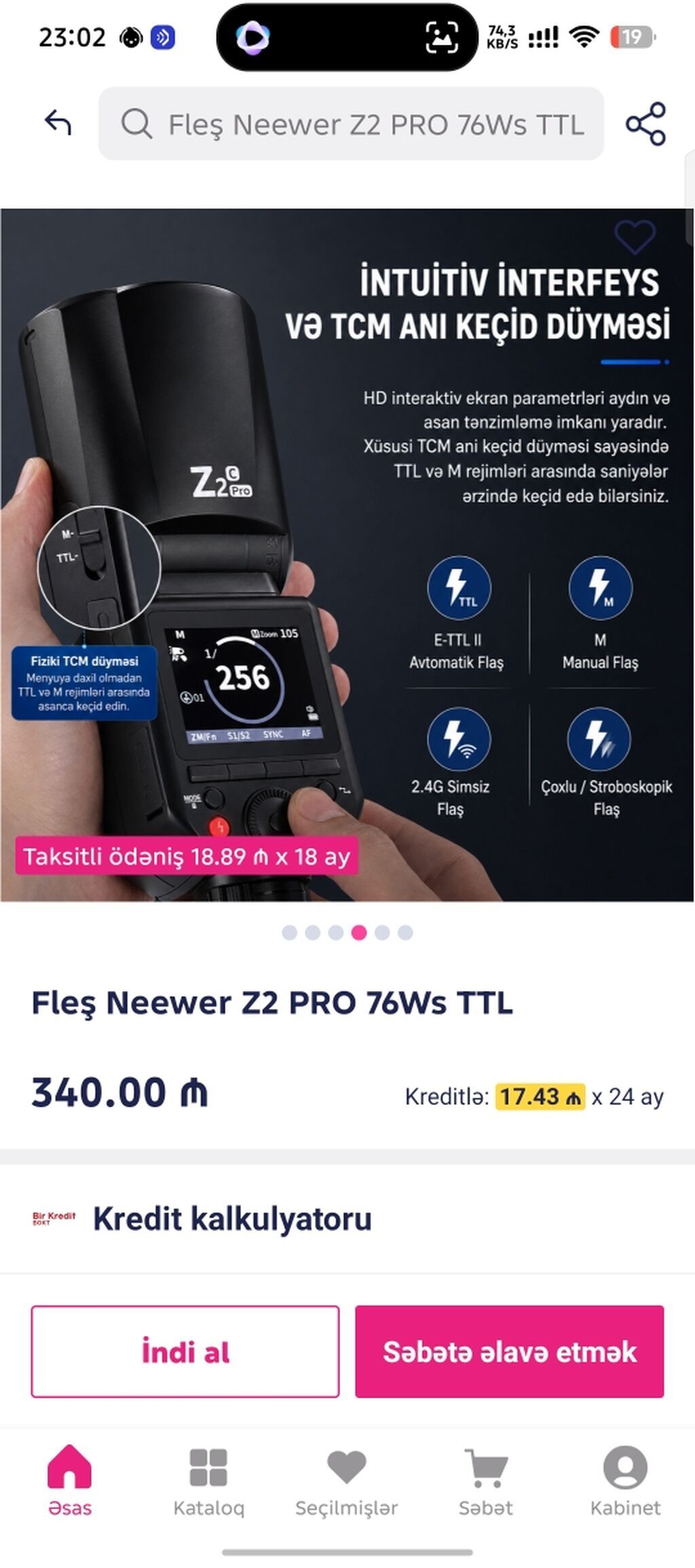 Neewer Z2 PRO 76Ws TTL flaş - 76 Ws maksimum flaş gücü, dairəvi flaş — İşıq avadanlığı və aksesuarlar, Bakı (4)