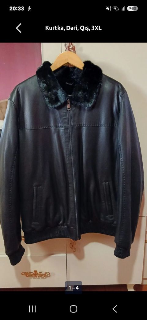 Kurtka, Dəri, Qış, 3XL — 500 ₼ · Ucar · Kurtkalar Kurtka, Dəri, Qış, 3XL — Ucar