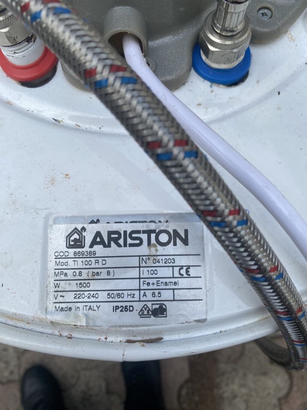 Ariston 100 l, İşlənmiş, Kredit yoxdur, Ünvandan götürmə — Su qızdırıcılar, Bakı (4)