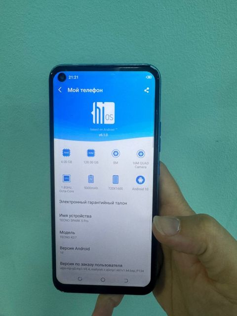 Tecno Spark 5 Pro Seabed Blue 128GB/4GB — Bakı