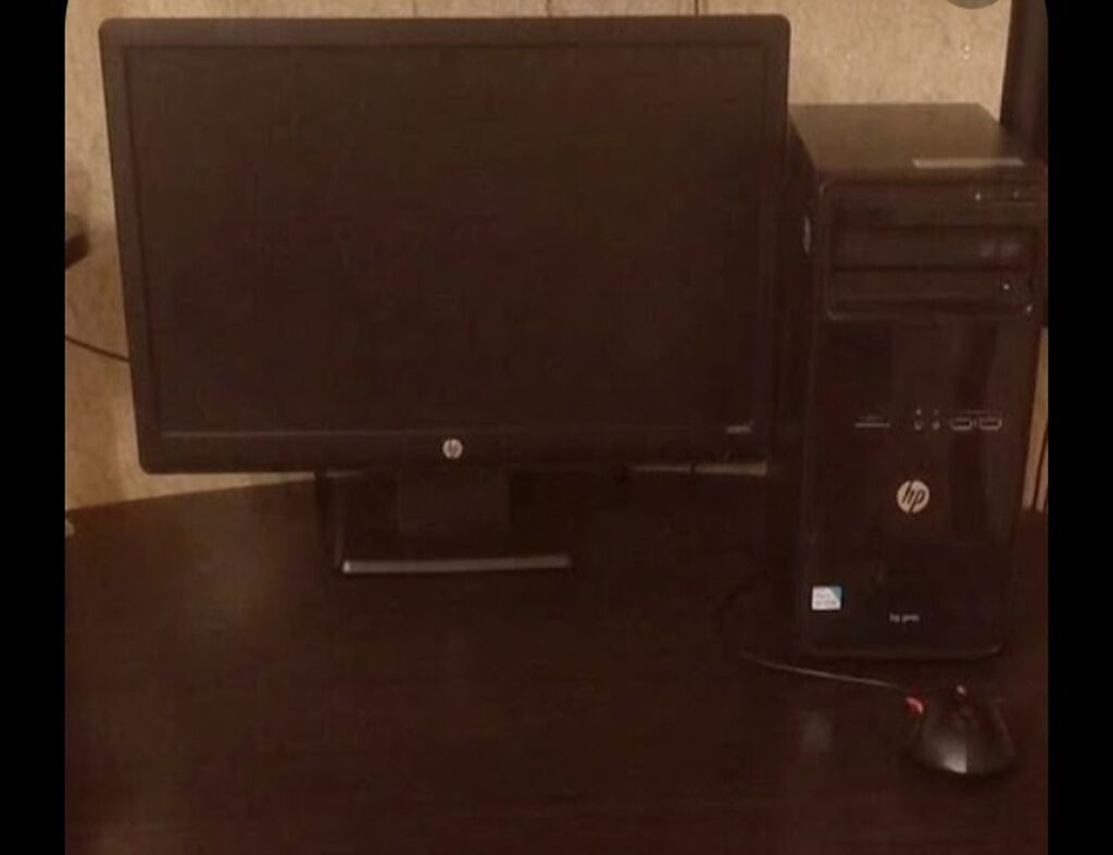 HP masaüstü kompüter seti Tərkibi: - HP sistem bloku -Kompüter stolu — Masaüstü kompüterlər, Mingəçevir (2)