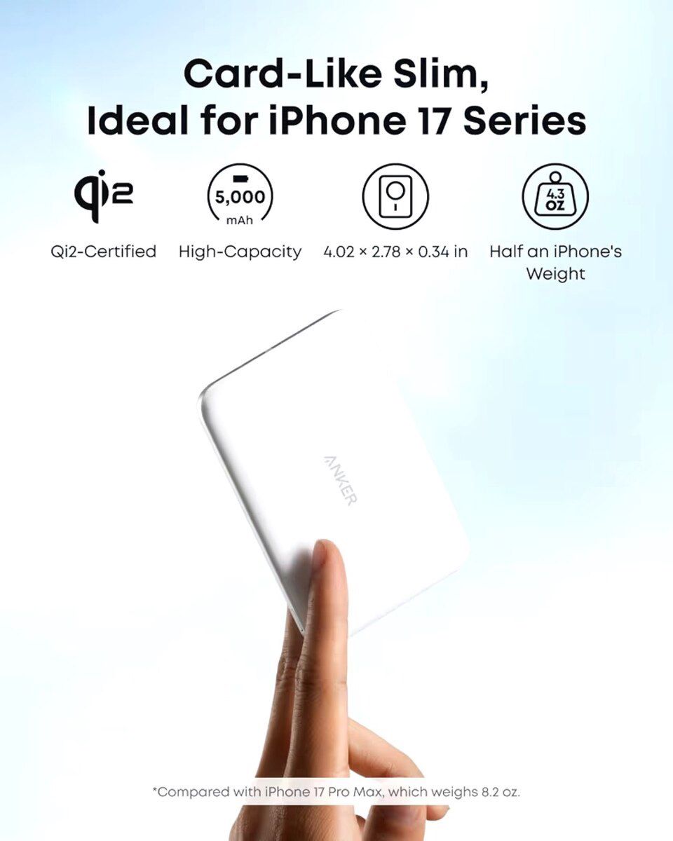 Anker Ultra slim 5k White power bank — Smartfonlar, Bakı (3)