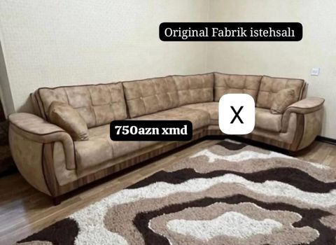 Künc divan – Original Fabrik istehsalı - Forma: L-şəkilli künc divan — Bakı