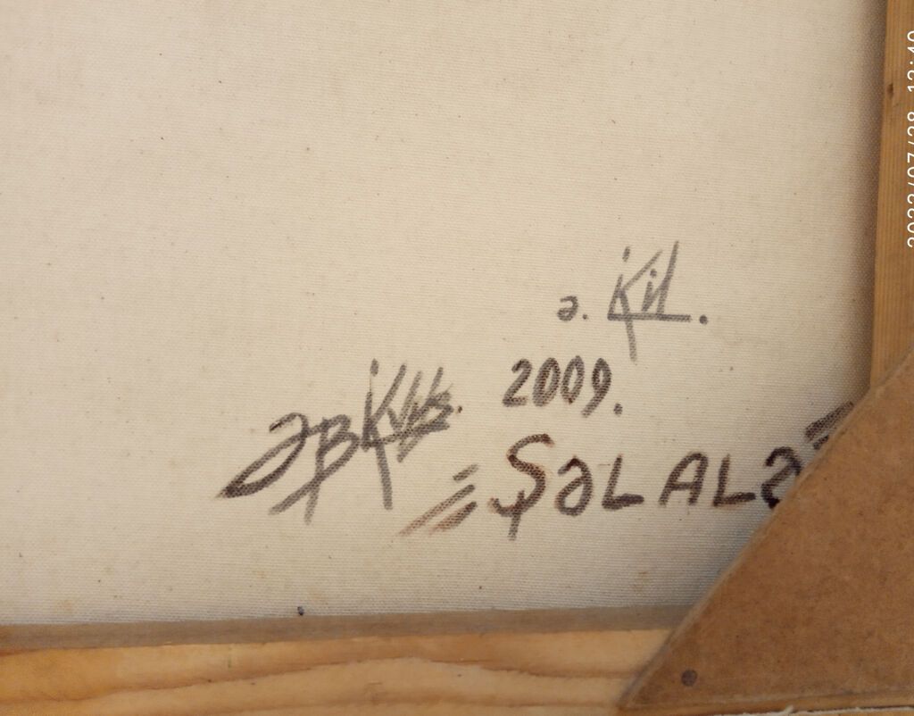 Yağlı boya tablo – “Şəlalə” (2009) - Mövzu: Təbiət mənzərəsi – yüksək — Şəkillər, plakatlular və çərçivələr, Bakı (4)