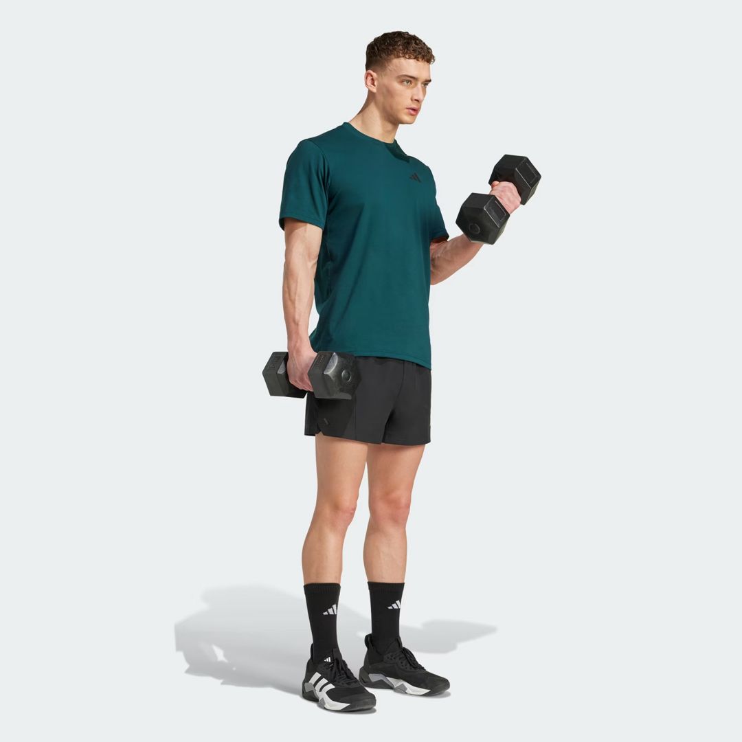 Futbolka kişilər üçün Adidas Train Essentials Feelready Training Tee, yaşıl, pambıq/polyester, ölçü M — Mallar, Bakı (3)