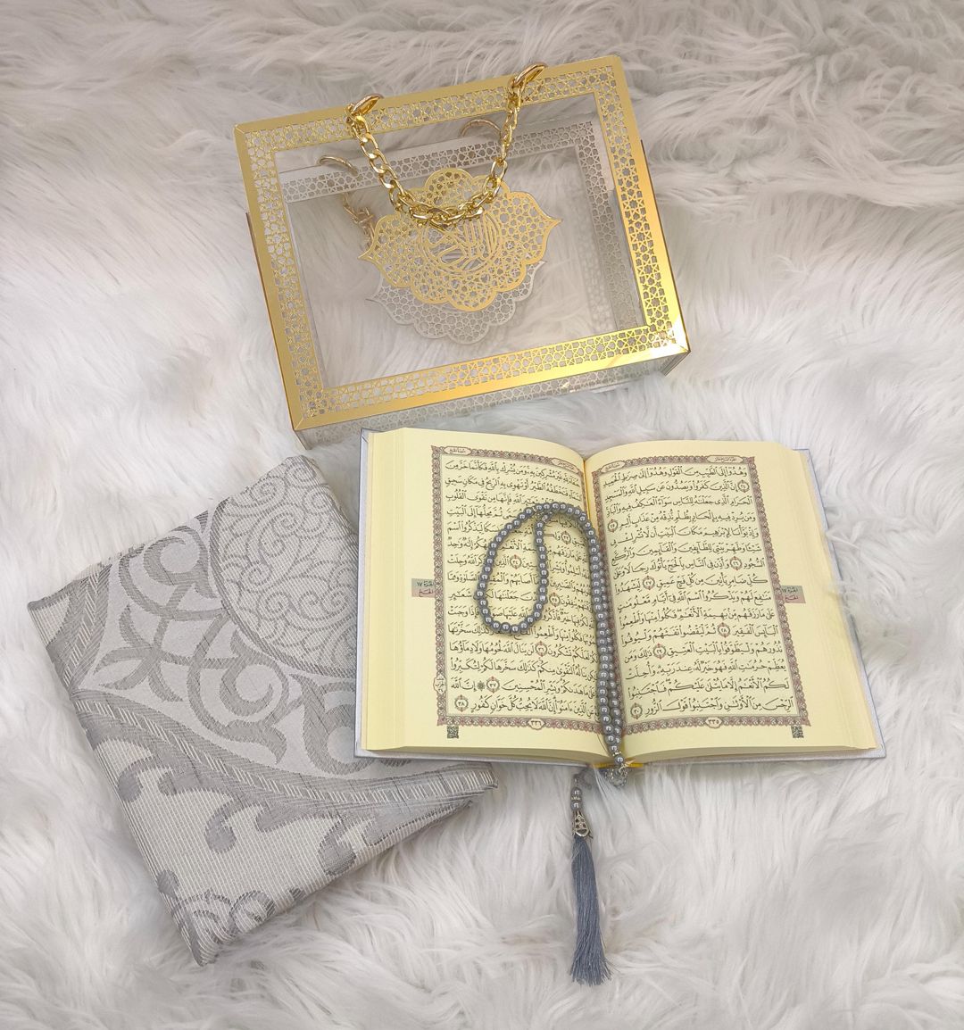 Hədiyyə dəsti 27309053 (kitab Qurani Kərim + namaz xalçası + təsbeh) — Mallar, Bakı (2)