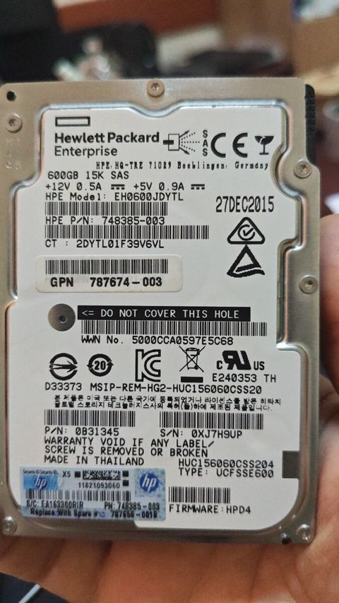 Server HDD hpe 600GB 15K sas 2.5" — Bakı