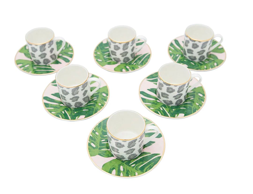 Qəhvə dəsti Porland Africa Desen 04ALM005865, 12 parça, 6 nəfərlik, farfor, 90 ml — Mallar, Bakı