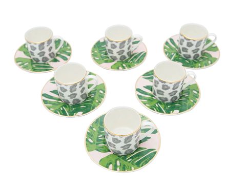 Qəhvə dəsti Porland Africa Desen 04ALM005865, 12 parça, 6 nəfərlik, farfor, 90 ml — Bakı