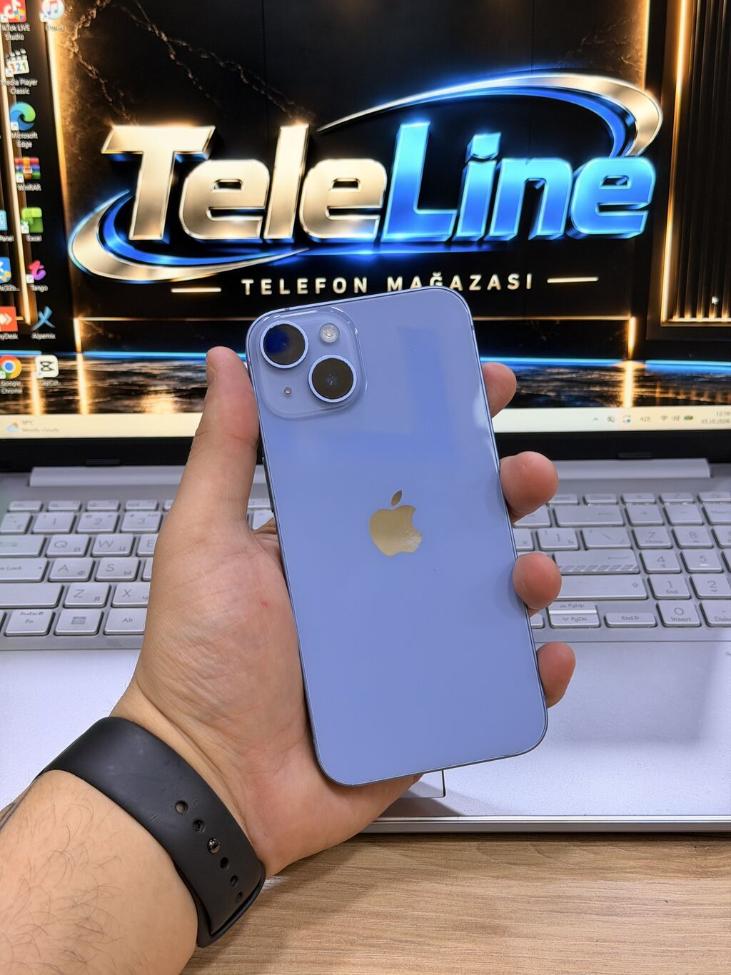 IPhone 14, 128 GB, Mavi, Zəmanət, Kredit, Simsiz şarj — Apple iPhone, Bakı (2)