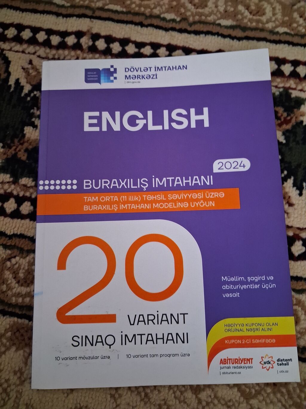 Məhsul: “English – Buraxılış İmtahanı 2024: 20 variant sınaq imtahanı” — Kitablar, Bakı