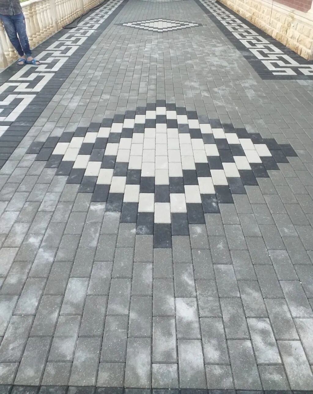 Boratka (brusçatka) döşəmə daşları və dekorativ səki plitələri — Beton, Mehdiabad (2)