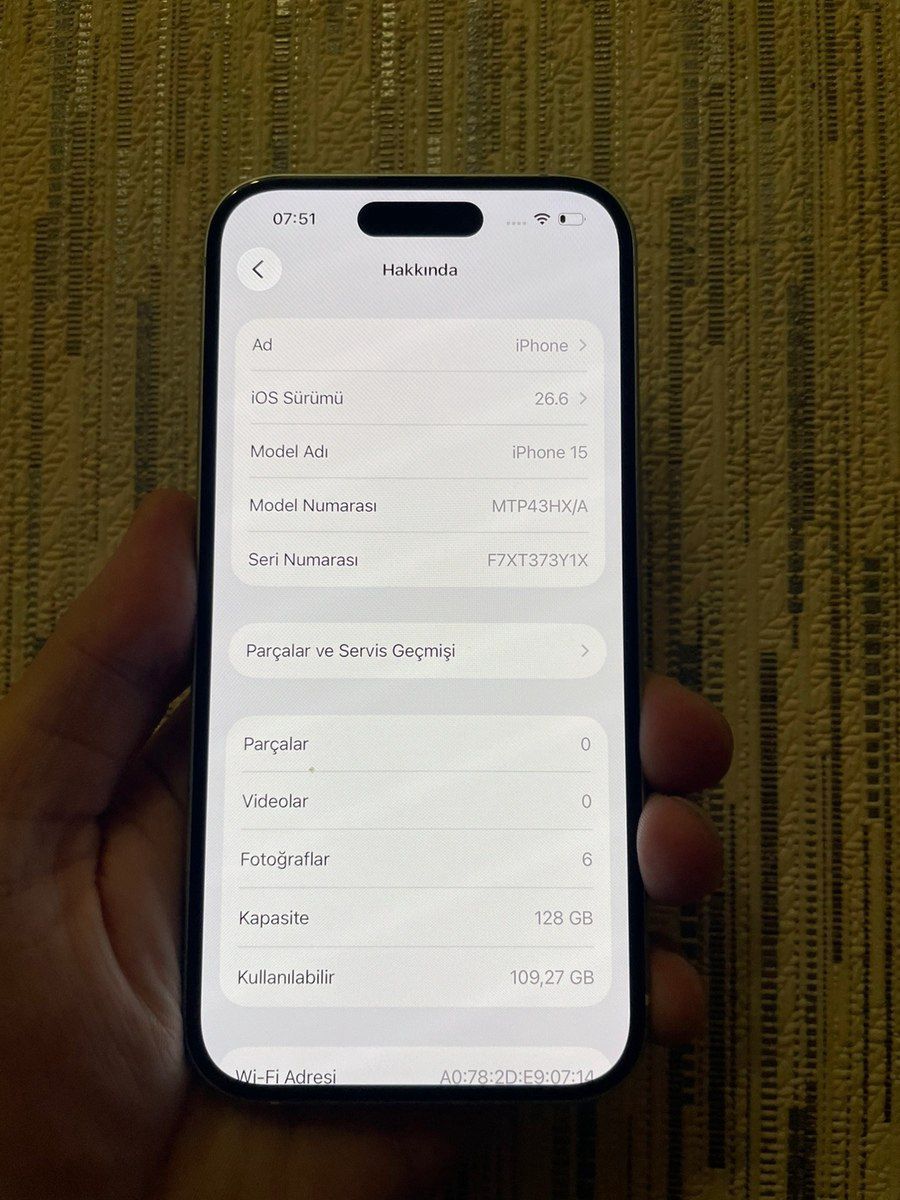 Apple iPhone 15 Blue 128GB/6GB — Smartfonlar, Bakı (8)