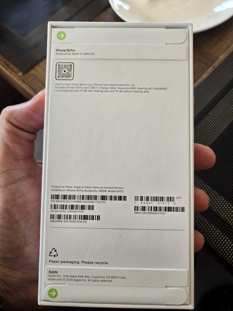 Apple iPhone 18 Pro Burgundy 256GB/12GB — Smartfonlar, Bakı (2)