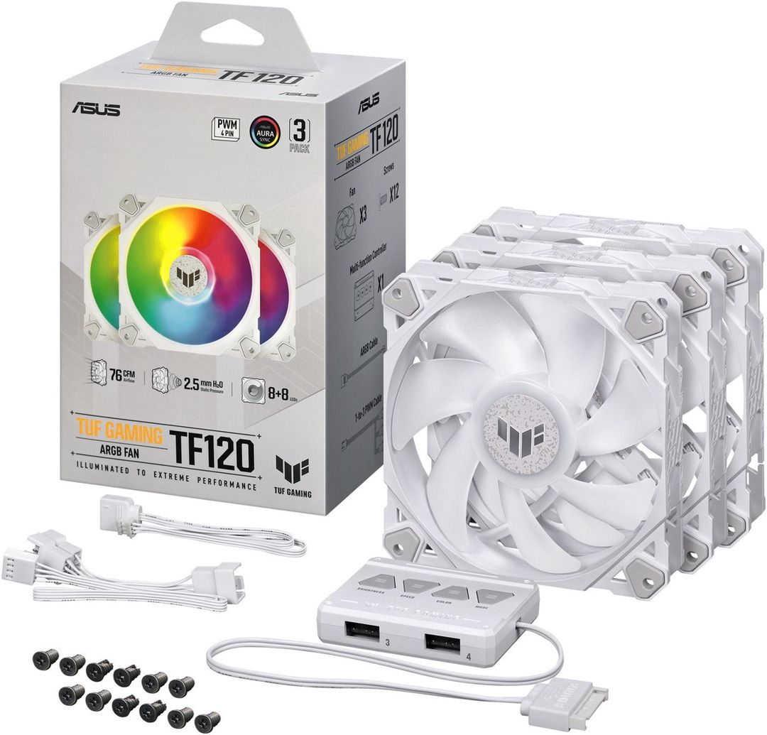 ASUS TUF Gaming TF120 3x kit RGB Wh/bk — Kompüterlər və noutbuklar, Bakı (2)